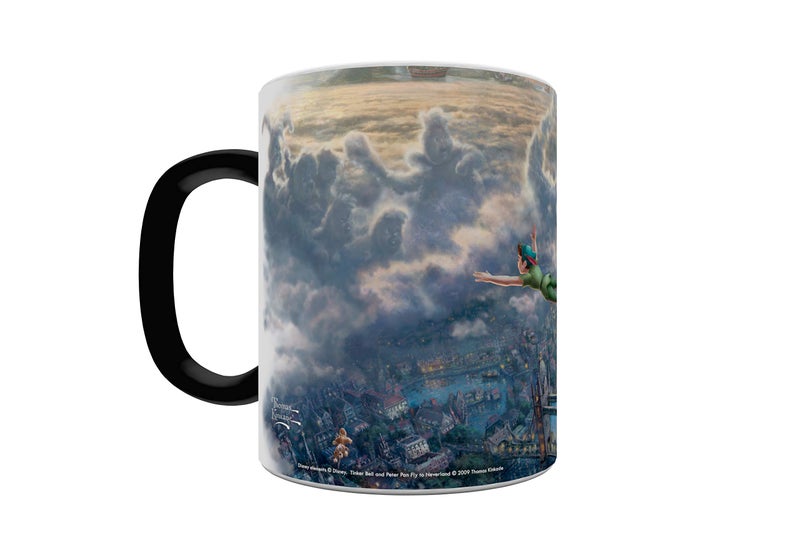 Morphing Mugs Disney - Peter Pan - Tinker Bell - Fly to Neverland - One 11 oz Color Changing Heat Sensitive Ceramic Mug â€“ Image Revealed When HOT Liquid Is Added! - Image 4